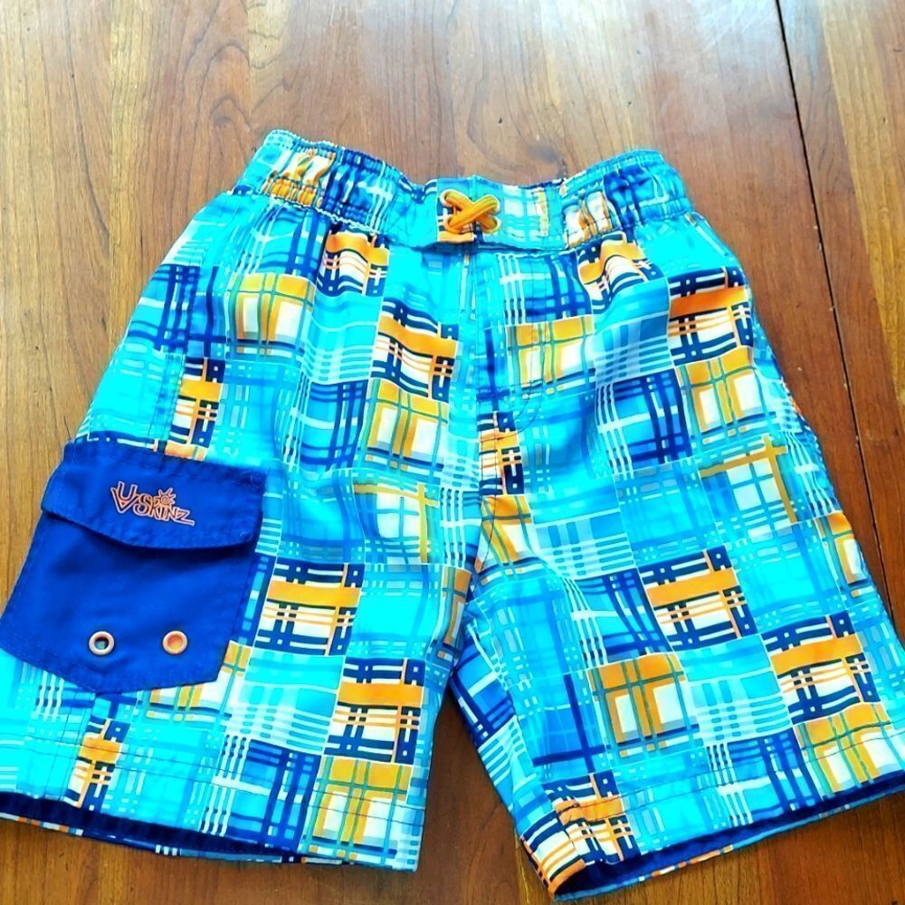 UV Skinz Swim Shorts Sz 5 And Matching Size 7 Bucket Hat